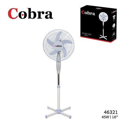  מאוורר קוברה 16" + טיימר בסיס איקס 45W