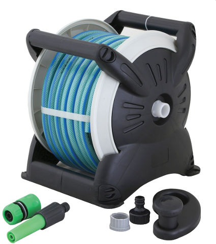 גלגלת השקייה + צינור 20 מ