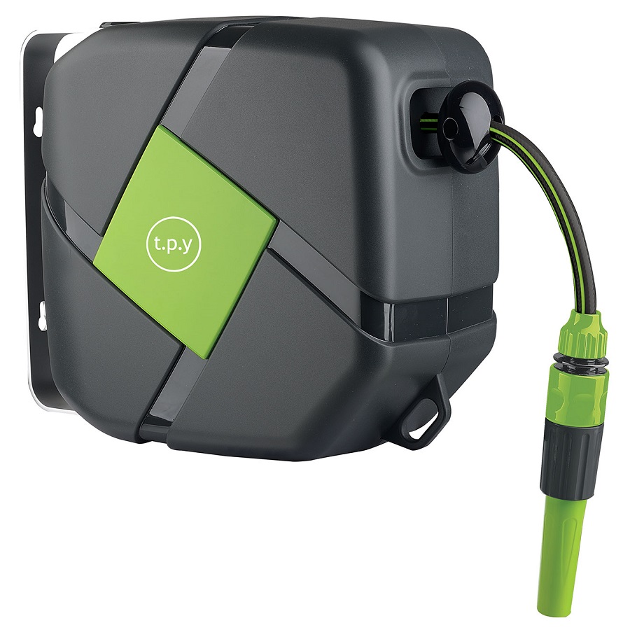 גלגלת + צינור 20 מטר + אביזרים אוטומטית מרובעת