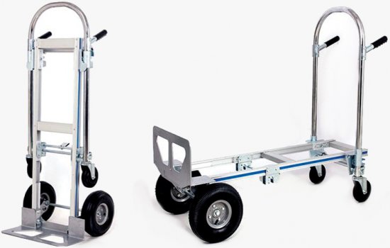 עגלת משא אלומיניום מקצועית מתקפלת עד 250 ק"ג