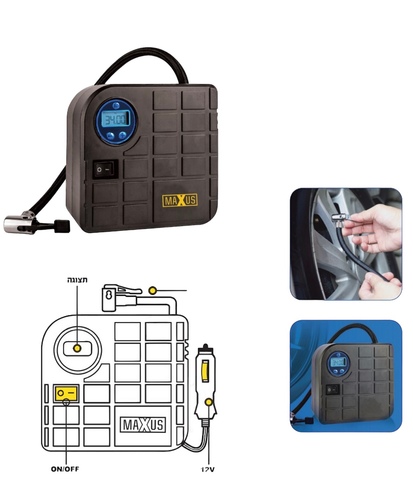 קומפרסור לרכב 100PSI - 12V