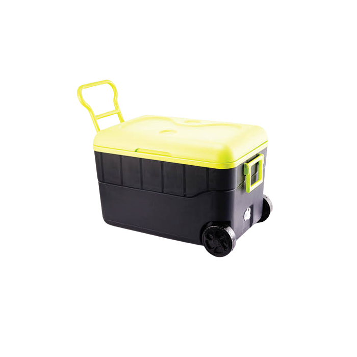  צידנית קשיחה 50 ליטר + 2 גלגלים שחור