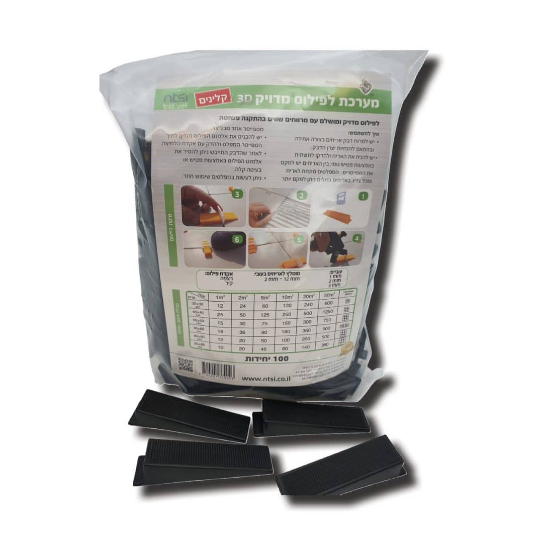  קלין לספייסר מיוחד לקרמיקה מסדרה A - חבילה של 100 יחידות