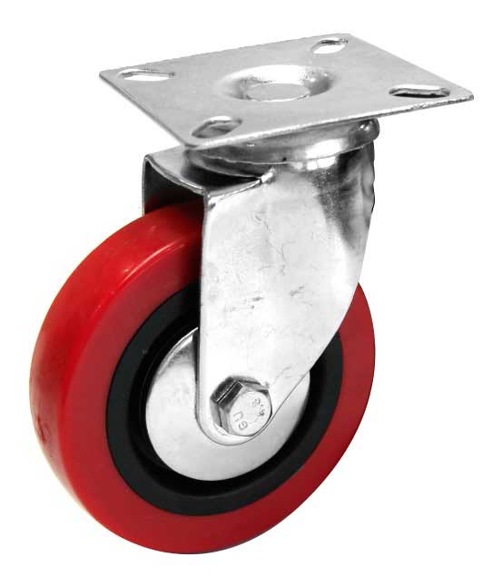 גלגל פלטה אלסטי אדום 2" (עד 40 ק"ג)