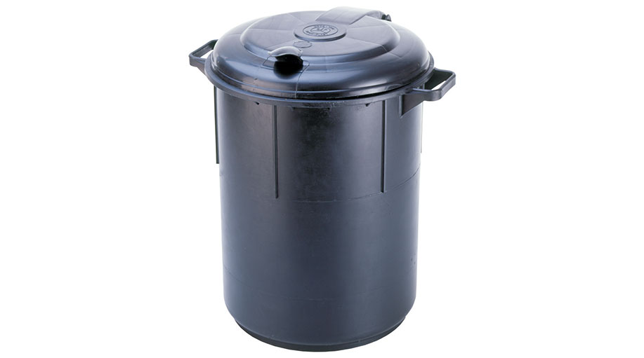 פח אשפה 60 ליטר שחור עם מכסה